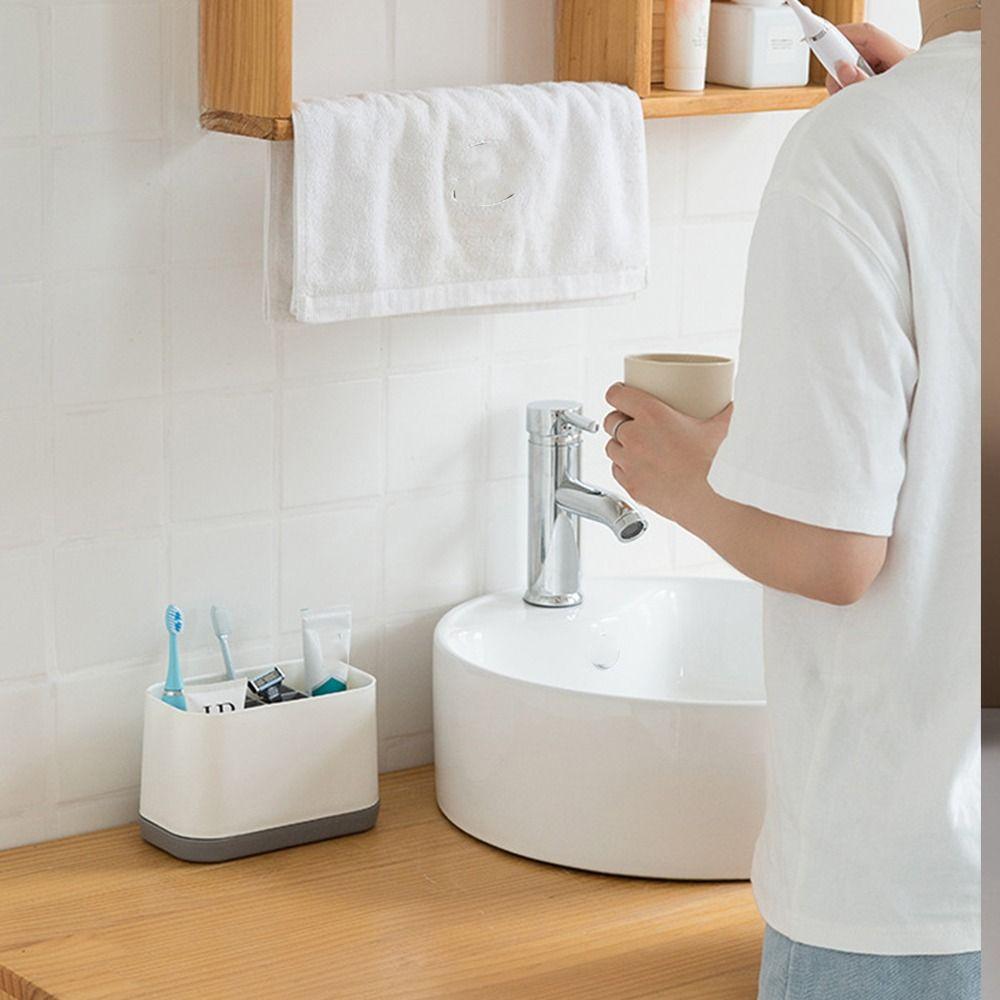 Grid Bathroom Toiletries Storage Rack Multi-function Toothbrush Racks