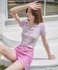 PANDORAFIT [Short] Watery Jeans Pink