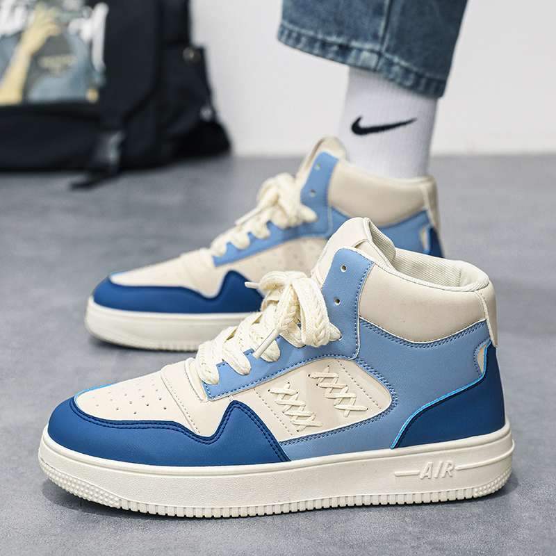 Canvas men's shoes autumn and winter 2025 new boys sports high-top skateboard shoes versatile retro casual winter trendy shoes