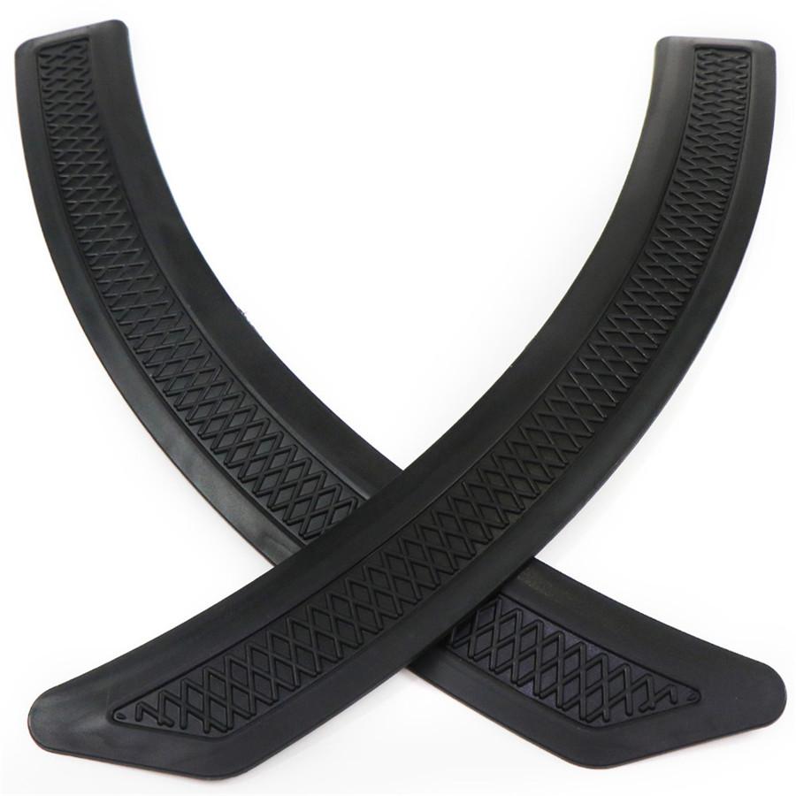 2pcs Matte Black Plastic Car Front Fender Side Vent Cover Bumper Eyebrow Strip