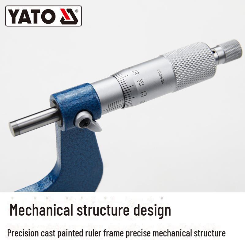 Vysoce přesný vnější mikrometrický spirálový hloubkoměr YATO