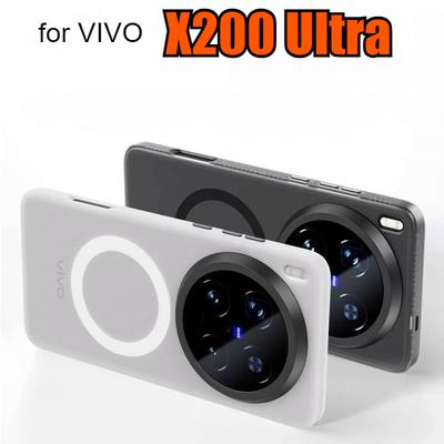 Shockproof Armor Magnetic Case For VIVO X200 Ultra Matte Magsafe Phone Cover For VIVO X200 S X200Pro Mini X200Ultra Bumper Shell