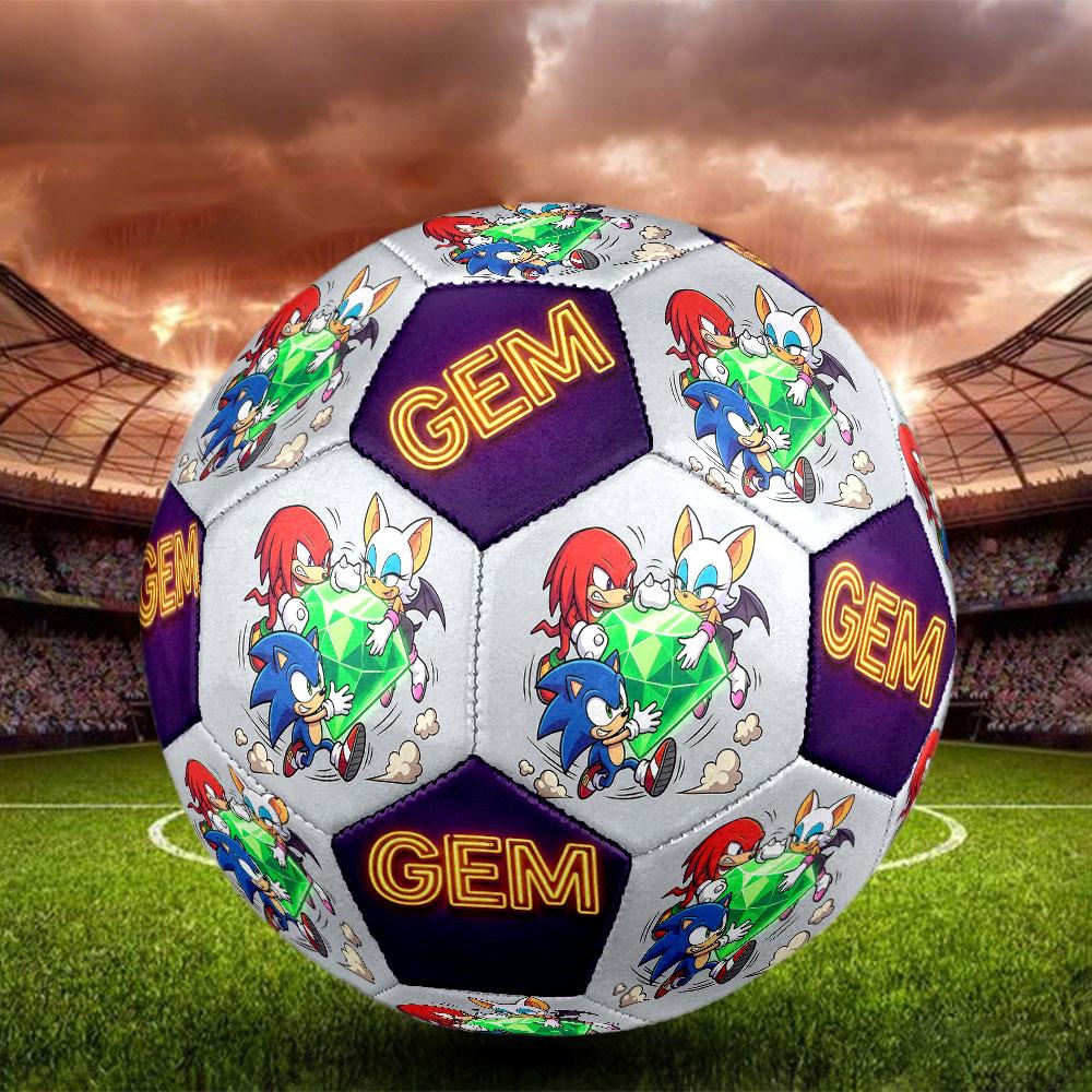1pc Sonic the Hedgehog Soccer Ball Size 5 Indoor Soccer Ball Fashion Colorful Backyard Game - Great For Sports Fans Gift HE56