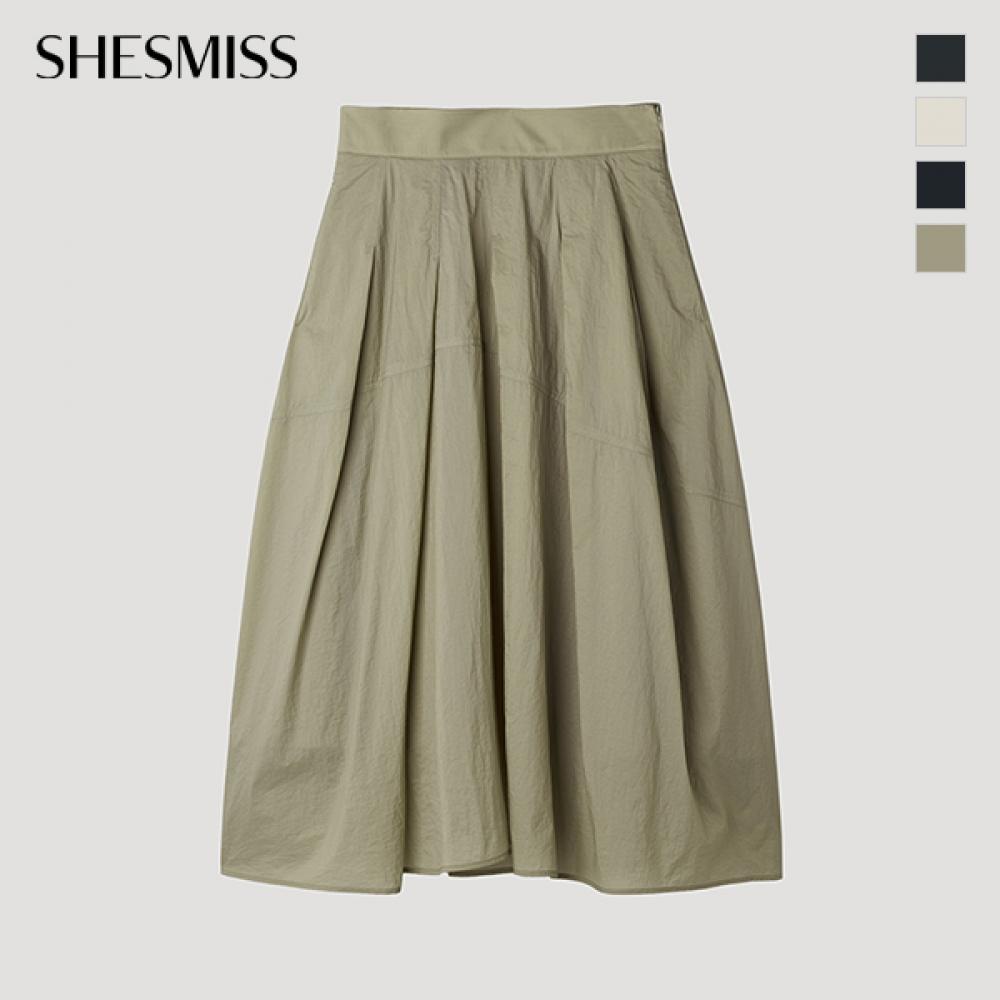 [She S miSS] Pleated Flare Long Skirt SwwSkp22110
