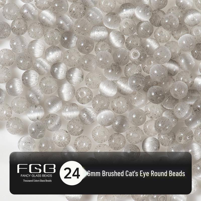 6mm Frosted Cat's Eye Glass Seed Beads for Handmade DIY Bracelets and Accessories