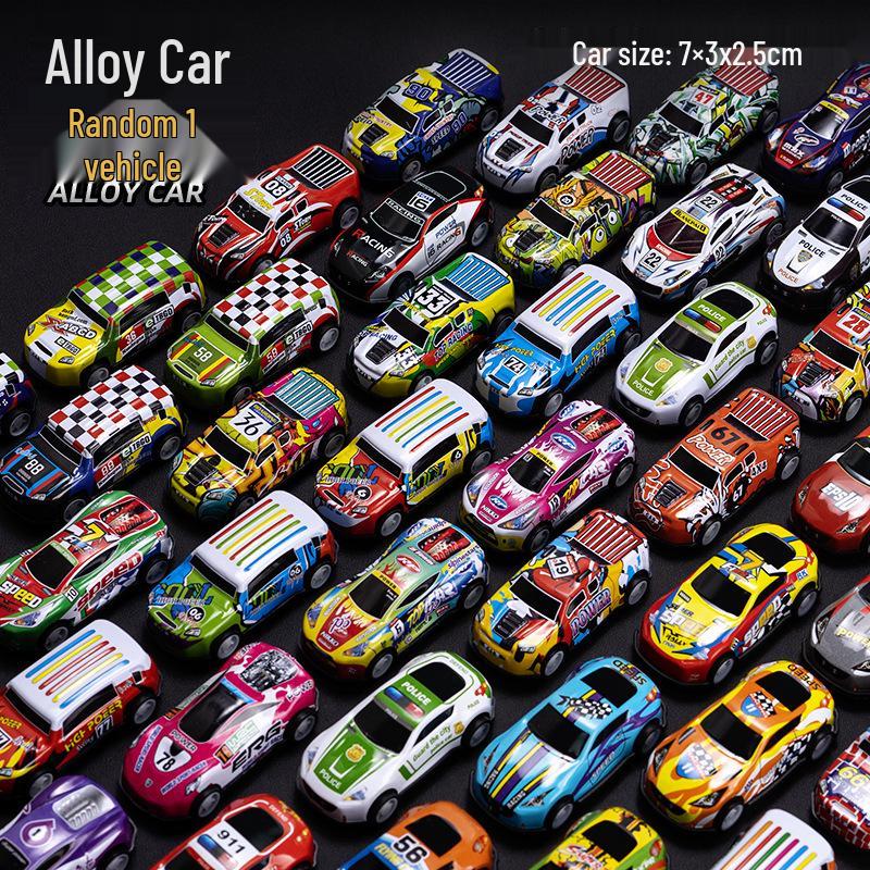 

Набор мини-гоночных машинок с инерционным механизмом - Прочные игрушки-модели из сплава для детей