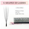 Goddess U Shaped YY 3D 4D 5D Eyelashes Extension Handmade Premium Soft Premade Fan U Lashes Beauty Makeup W Bloom Lashes