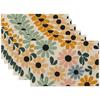Retro Daisy Flower Placemats Set of 6,Dinner Table Mats Non-Slip Washable Mats for Kitchen Dinner Party Tablemat 12x18Inch