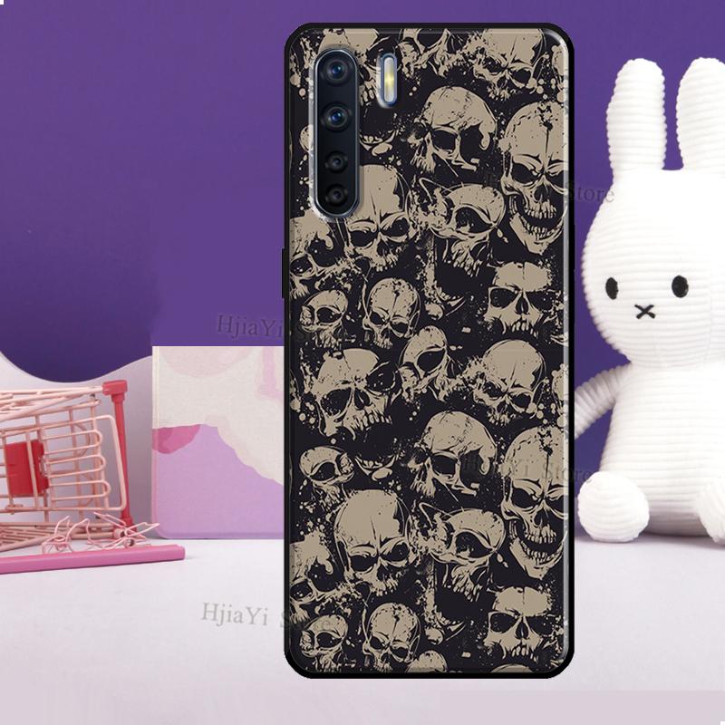 Horror Skull Gothic Phone Case For OPPO A5 A9 A31 A53 S 2020 A94 A74 A54 A72 A52 A83 A91 A93 A15 Reno 5 Lite