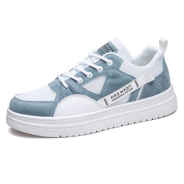 

Дышащая мужская обувь для скейтборда с сеткой. Летняя мужская повседневная обувь. Нескользящая амортизирующая уличная одежда. Устойчивая спортивная обувь. 39 синий