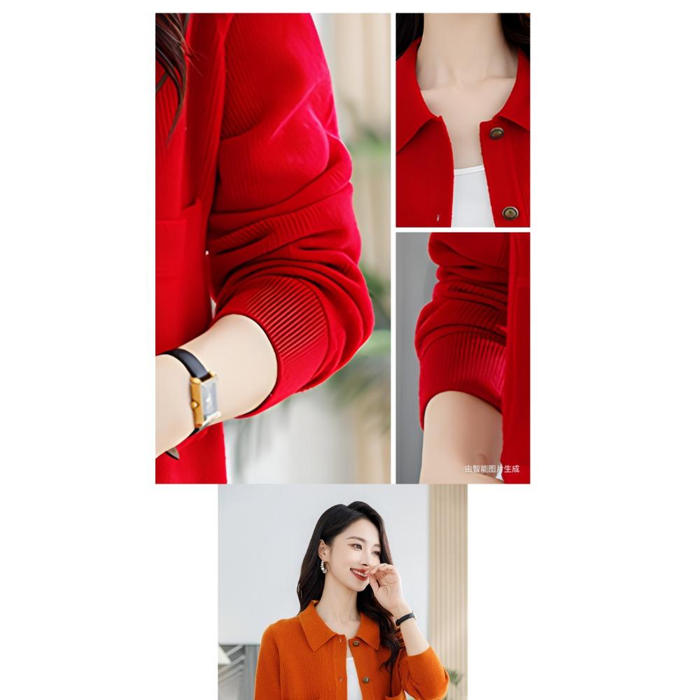 Cardigan Lavorato a Maglia da Donna Versatile Maglione Largo Giacca Cardigan Top Elegante Versatile da Donna