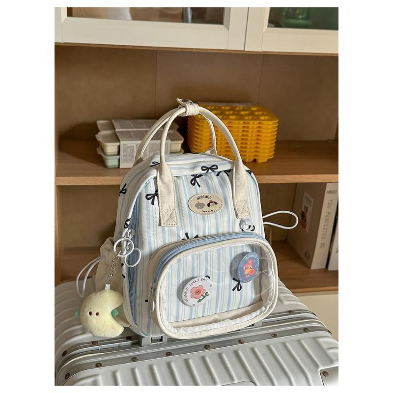 The New Schoolbag Is High-value, Fresh and Sweet Plaid, Lazy and Transparent, and a Girl's Mini Backpack.