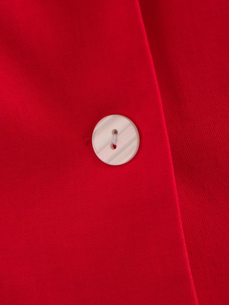 2025 Spring Women's European & American Style Red Suit Vest and Long Pants Set