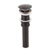 Stainless Steel Bathroom Sink Drain Rustproof Anti Clog Pop Up Drain Stopper Matte Black