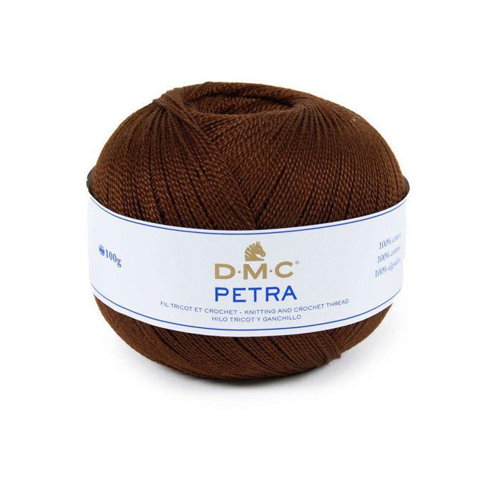 Hilo para ganchillo - DMC - Petra - 100% algodón - Marrón oscuro - Tamaño 3 marrón
