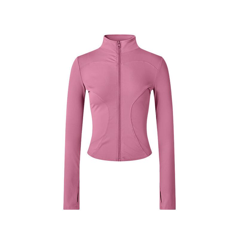 Sunscreen Clothes Pilates Yoga Clothes Jacket Slim Stand-up Collar Zipper Fitness Clothes Running Quick-drying Breathable Sports Top