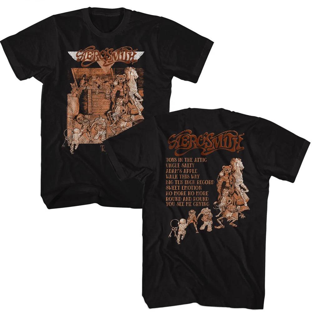 Aerosmith Toys In The Attic Album Song List Men's T Shirt Rock Band Music Merch