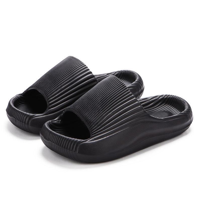 Bathroom cool slippers ladies summer indoor home bath soft bottom eva home silent striped slippers men