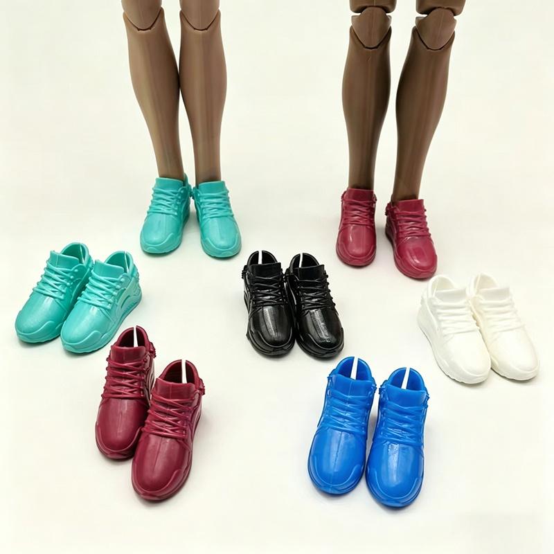 New Fashion 1/6 Doll Shoes Plastic Multistyles Male Doll Boots Shoes Clothes Accessories Fit Foot Length 2Cm Dolls