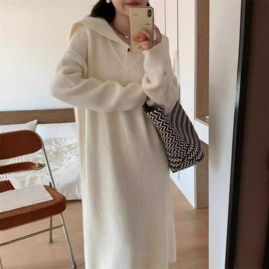 Cardigan tricotat moale cu gât în V pentru femei, Toamnă 2025 - Palton pulover confortabil, larg, până la genunchi