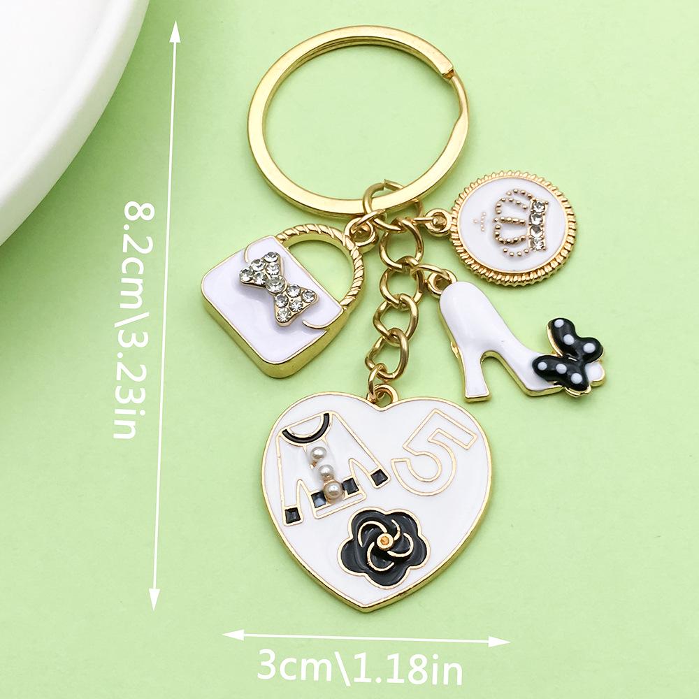 Брелок-подвеска для губной помады из черного сплава в корейском стиле с жемчужиной