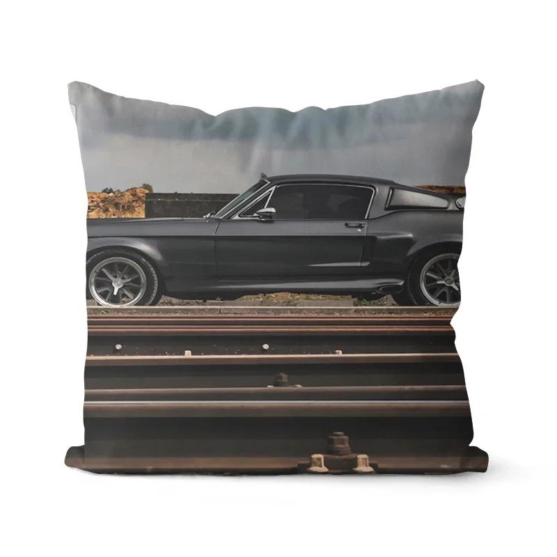 Fashion Car Santana Sedan Car Pattern Printed Soft Square Pillowslip Polyester Cushion Cover Pillowcase Living Room Home Decor