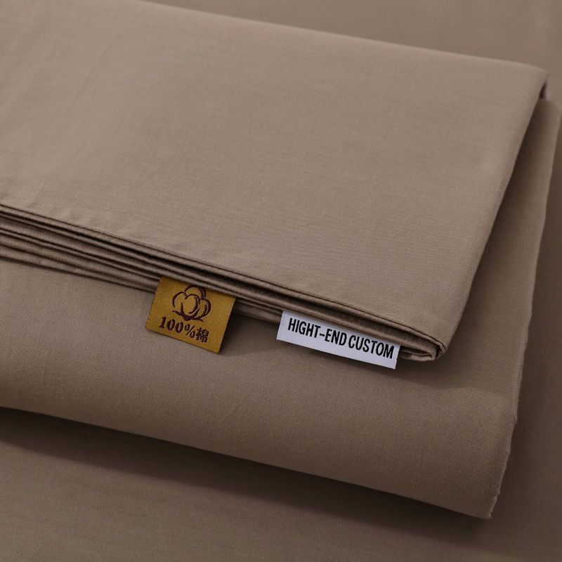 Bequemes 100% Baumwoll-Bettlaken für Schlafzimmer Einzel-Doppelbett Große Größe Einfarbige Bettdecke
