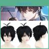 Breathtaking Black Cosplay Wig 30cm Of High-temperature Fiber For Authentic Look!