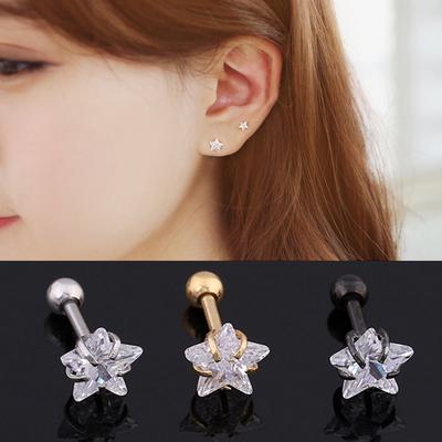1 para Star Chrząstka Helix Tragus Kolczyk do przekłuwania uszu Prong Ear Stud