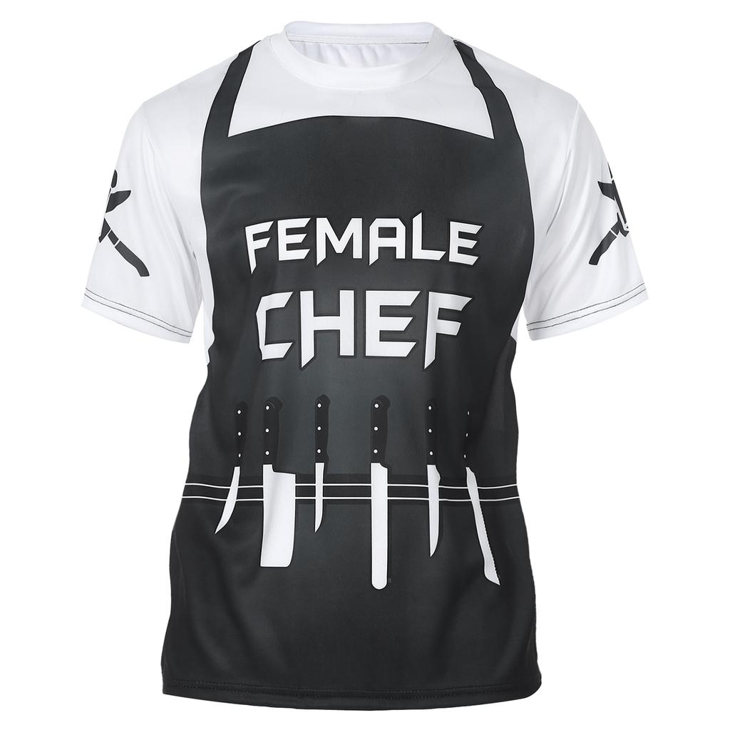 Jungen Kurzarm 3D-Druck T-Shirt Küche Kantine Kuchenladen Bäckerei Mode Bequem Lockeres T-Shirt