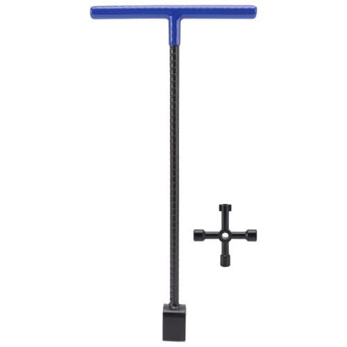 Water Stop Valve Key, Water Meter Key, T-Handle, Water Stop Tool, Approx. 41x19.5cm (Blue)
