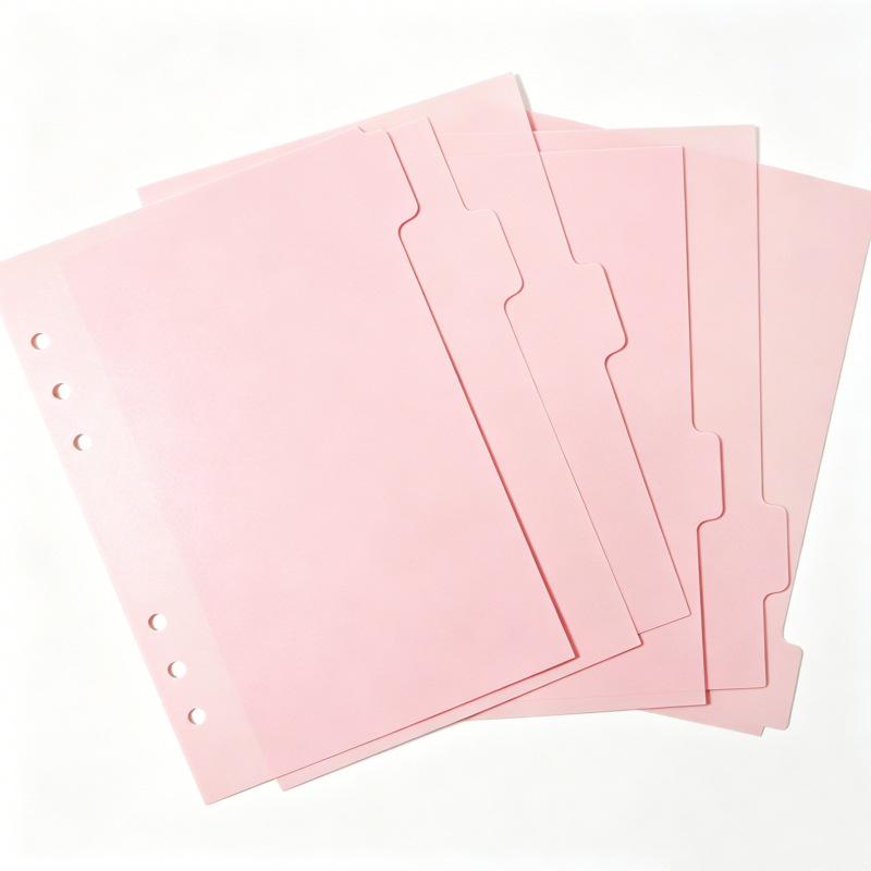 Transparent Frosted Notebook Dividers - 6-Hole A5 A6 A7 Planner Index Pages, Loose-Leaf
