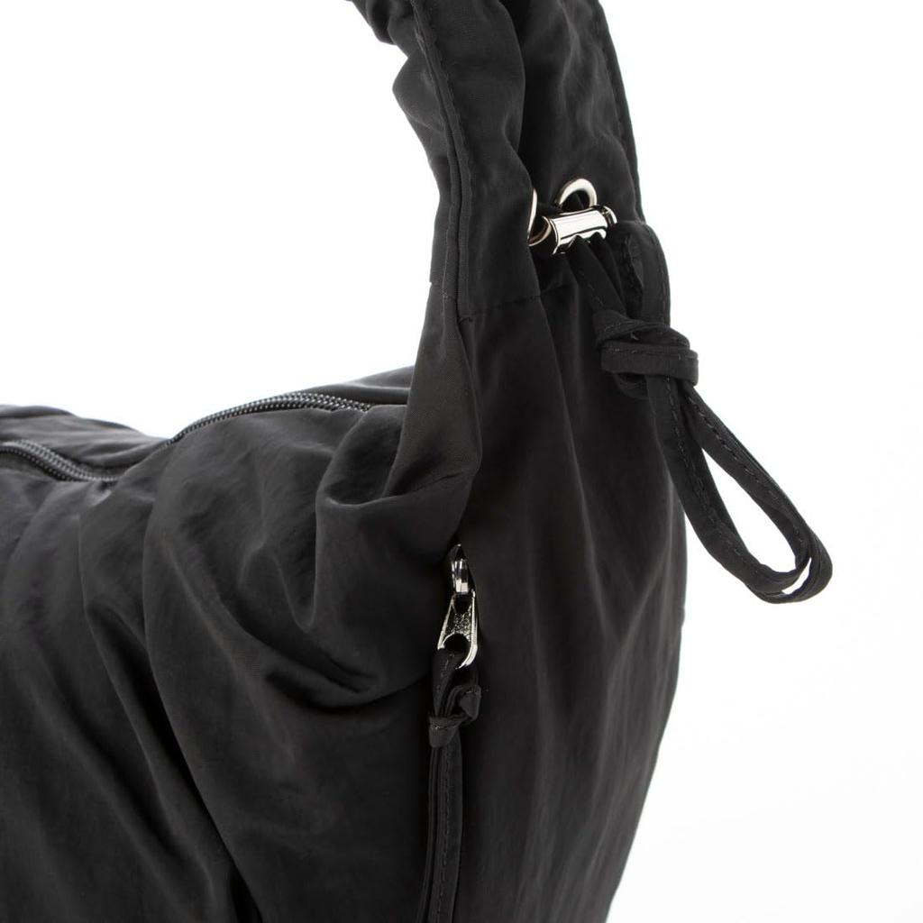 Maison Vert Raffinierte Ein-Schulter-Tasche, Leicht und mit mehreren Fächern, Groß, Schwarz (10)