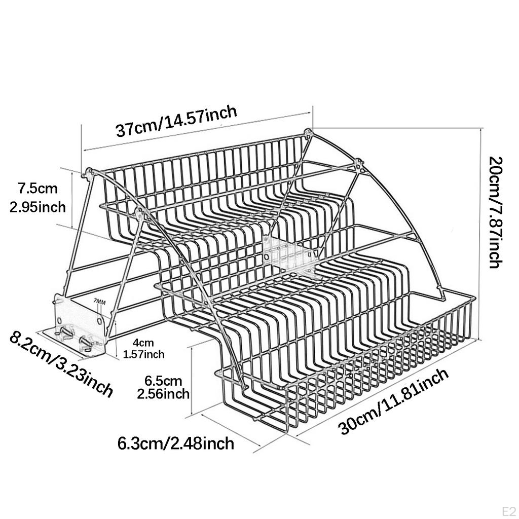 Spices Rack Holder 3 Layer Stable Multiuse Condiment Seasoning Shelf Organizer for