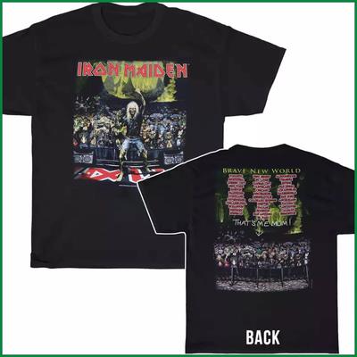 2000 Iron Maiden Brave New World Tour Schwarz Unisex Shirt