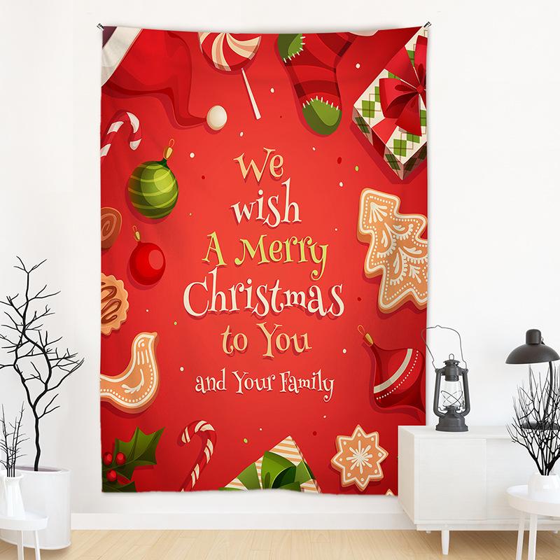 Weihnachtstapisserie Außenhandel Grenzüberschreitendes Weihnachtshintergrundtuch Weihnachtsmann-Hängetuch