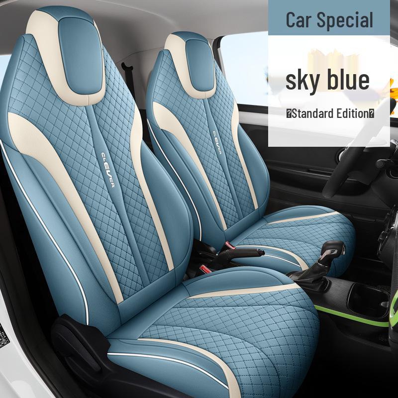 YH Cowin Car Seat Cushion Cover: Fashionable, Full Leather, All-Season, Sporty Design.