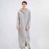 OEING Thickened Couple's Hooded Zip Bathrobe