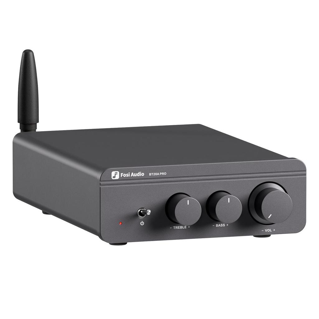FosiAudio BT20APRO Dual-Channel Bluetooth 5.0 Amplifier with High/Low Frequency Adjustment