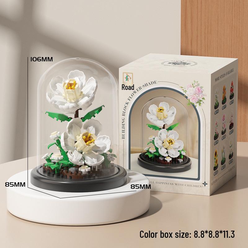 Preserved Flower Bonsai & Rose Succulent Building Blocks - Compatible with LEGO