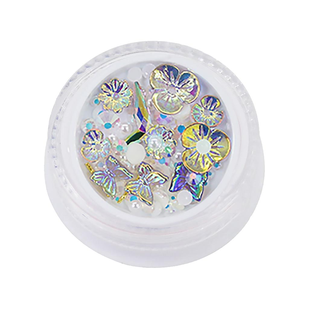 Ice Flower Butterfly Jewelry Flower Rhinestone Bead Decoration
