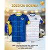 Bosnië en Herzegovina Voetbalshirt DZEKO 11 Voetbal T-shirt Heren Trainingsshirt Thuis Uit Blauw Wit Top Fan Uniform
