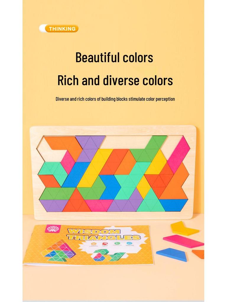 Magnetic Tangram Puzzle - Educational Wooden Toy for Kids Aged 3-8