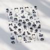 Blue and White Porcelain Chinese 5D Butterfly Flowers Vase Swallow Window Gold Stamping Nail Art Stickers Manicure Decals