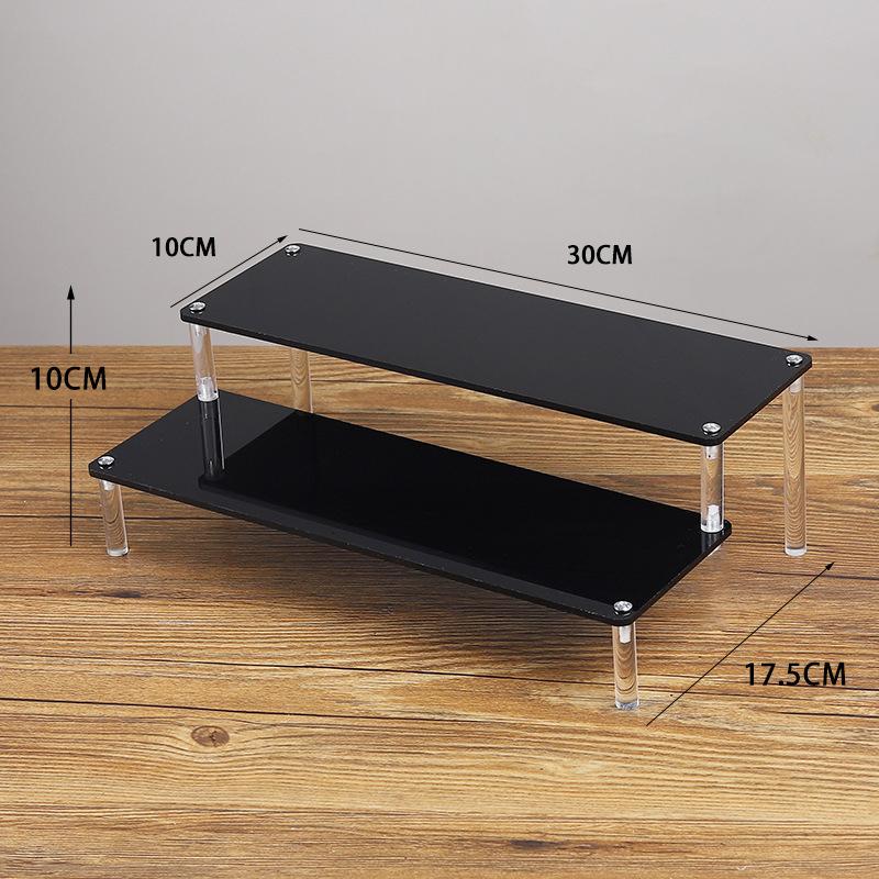 Black Handmade Toy Display Rack 1/2/3/4/5 Layer Ladder Shelf for Building Block Model Doll Office Cosmetics Storage