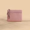 PU Leather Mini Coin Purse Double Layer Large Card Bag Handmade Zipper Wallet Car Key Case Short Lady Wallet Key Case