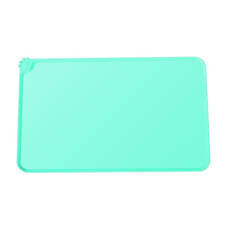 Silicone Pet Food Mat With High Lips Non-Stick Waterproof Pet Food Feeding Pad