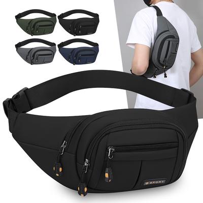Borsa da vita unisex ad alta capacità, impermeabile, resistente all'usura, casual, da viaggio, da petto, per sport e affari, Singola BORSA