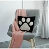 SSOIU White Dog Paw Footprint Icon Isolated On Black Background Decoration Farmhouse Decor Cotton Linen Home Decorative Throw Pillow Case Cushion