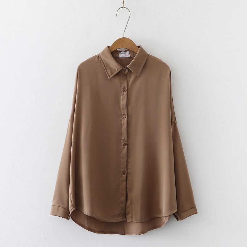 Dámská košile Podzimní Vintage Košile s dlouhým rukávem Módní Temperament Tenký top
